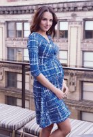Séraphine zwangerschapsjurk Aanya print, blue