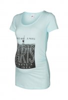 Mama Licious zwangerschaps T-shirt Paris, blue glow