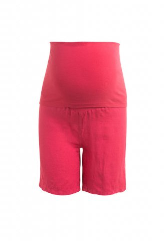 Noppies linnen zwangerschapsshort, pink