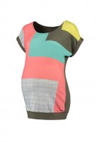 Love2wait zwangerschaps T-shirt Colorblock