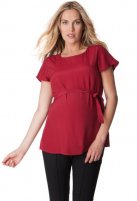 Zwangerschapsblouse Marlene, rood framboos, Séraphine