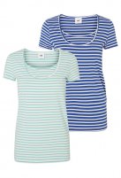 Mama Licious borstvoedings T-shirts, Sofia Nell, duopack striped