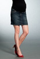 Love2wait zwangerschapsrok Jeans dark wash