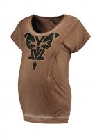 Love2wait zwangerschaps- en borstvoedings T-shirt Rusty, brown