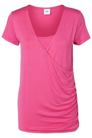 Mama Licious zwangerschaps- en borstvoedings T-shirt Tess, raspberry