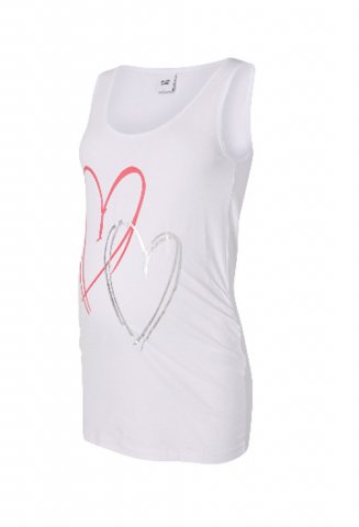 Mama Licious zwangerschapstop Heart, white