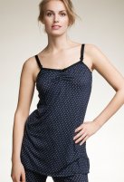 Boob top met ingebouwde bh, dot black