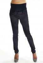 Queen Mum Slim coton raw zwangerschapsjeans, grey