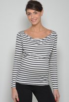 Pomkin zwangerschaps- en borstvoedingsshirt Prisca, Stripe blue