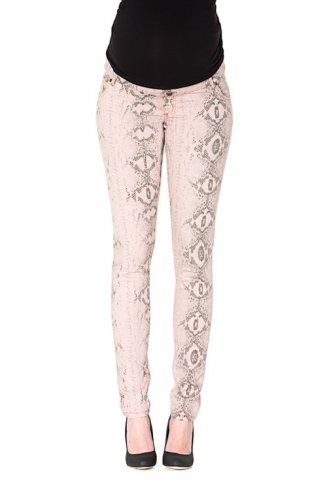 Love2wait skinny zwangerschapsjeans Snakeprint