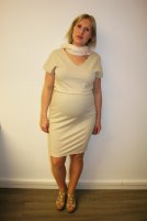 Fragile Blouson dress, ivory