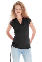 Queen Mum zwangerschaps- en borstvoedings T-shirt, black