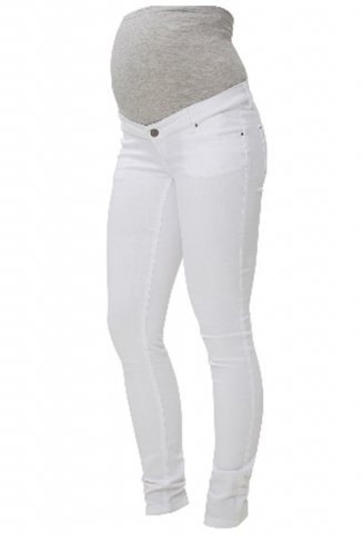 Mama Licious slim zwangerschapsjeans Shelly, White