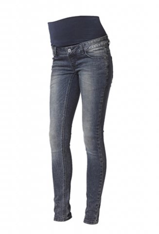 Mama Licious slim zwangerschapsjeans Moon, dark blue denim