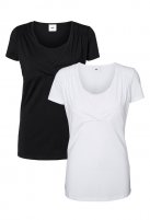 Mama Licious basic borstvoedings T-shirts Duopack black & white