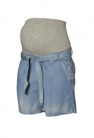 Mama Licious zwangerschapsshort denim Olivia, light blue