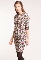 Fragile tube dress, multi dots