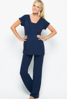 Amoralia zwangerschaps- en borstvoedingspyama Frill, navy