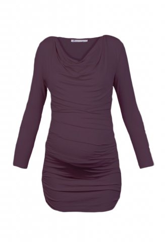 Queen Mum zwangerschapstuniek Fancy, aubergine