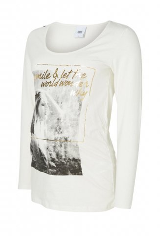 Mama Licious zwangerschapsshirt Crea, snow white