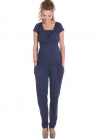 Queen Mum nursing catsuit, indigo blue