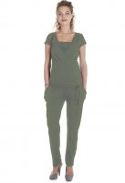 Queen Mum nursing catsuit, olive