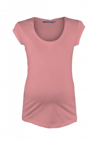 Queen Mum zwangerschapss T-shirt cotton slub, rose